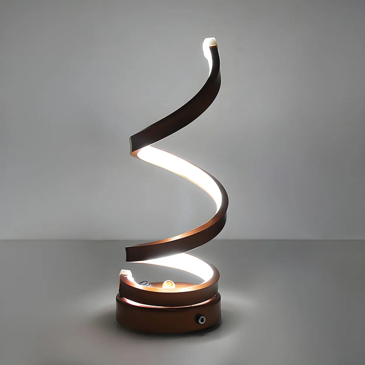 Fashion Spiral LED Metal Ambience Bedside Table Lamp Image - 12