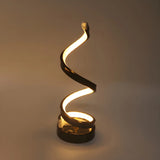 Fashion Spiral LED Metal Ambience Bedside Table Lamp Image - 14