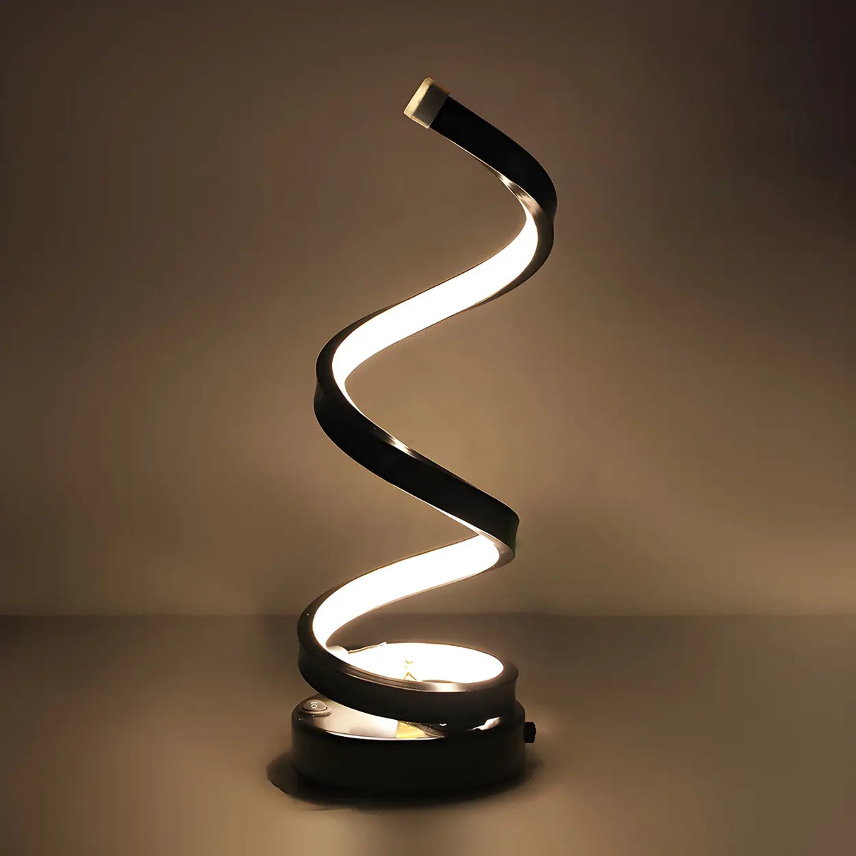 Fashion Spiral LED Metal Ambience Bedside Table Lamp Image - 2