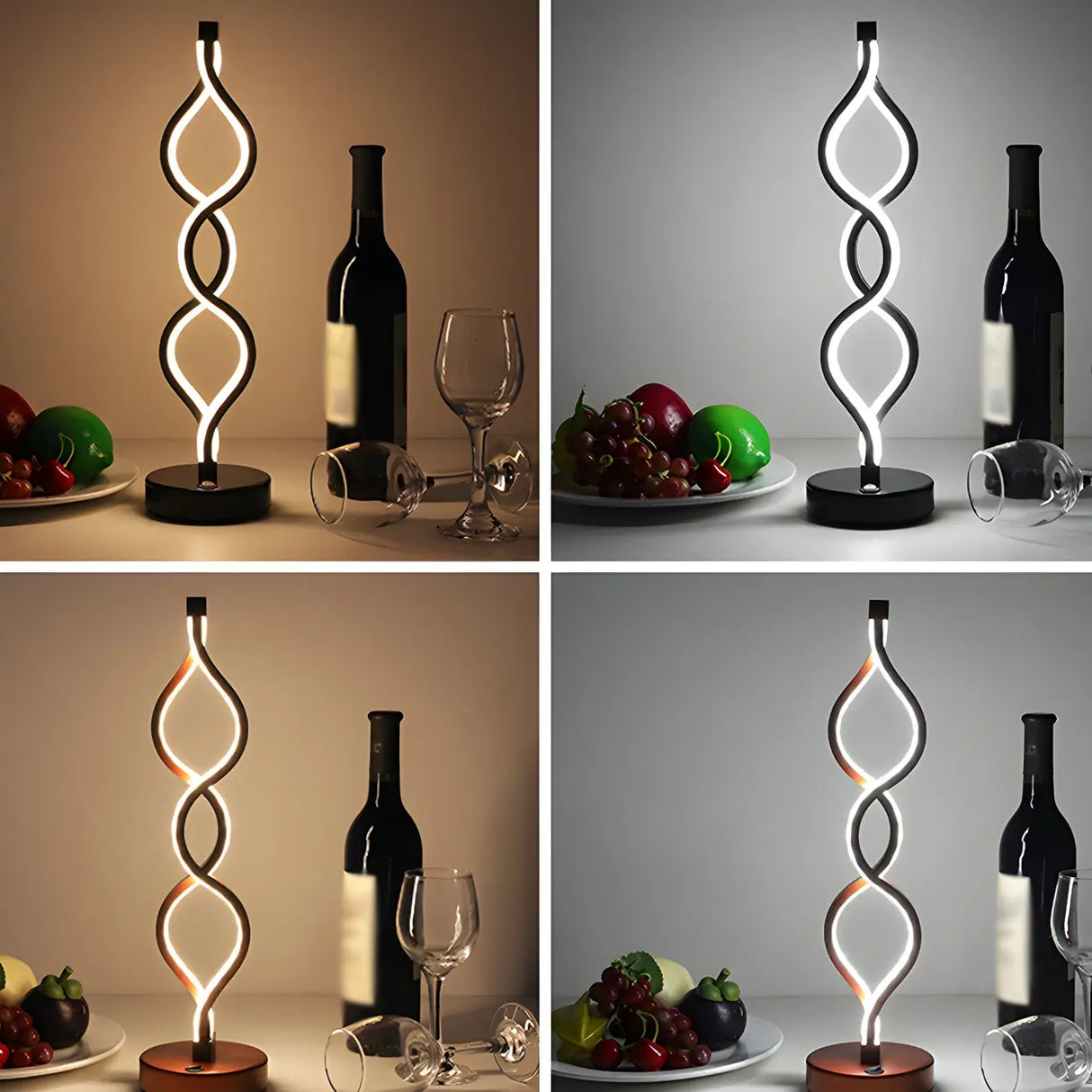 Fashion Spiral LED Metal Ambience Bedside Table Lamp Image - 20