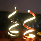 Fashion Spiral LED Metal Ambience Bedside Table Lamp Image - 5