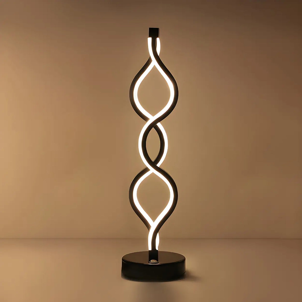 Fashion Spiral LED Metal Ambience Bedside Table Lamp Image - 7