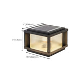 Fashion Square Aluminum Glass Outdoor Post Table Lamp Image - 14