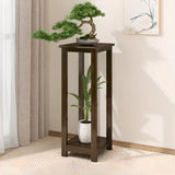 Fashion Square Bamboo Waterproof Brown Plant Stand Image - 13