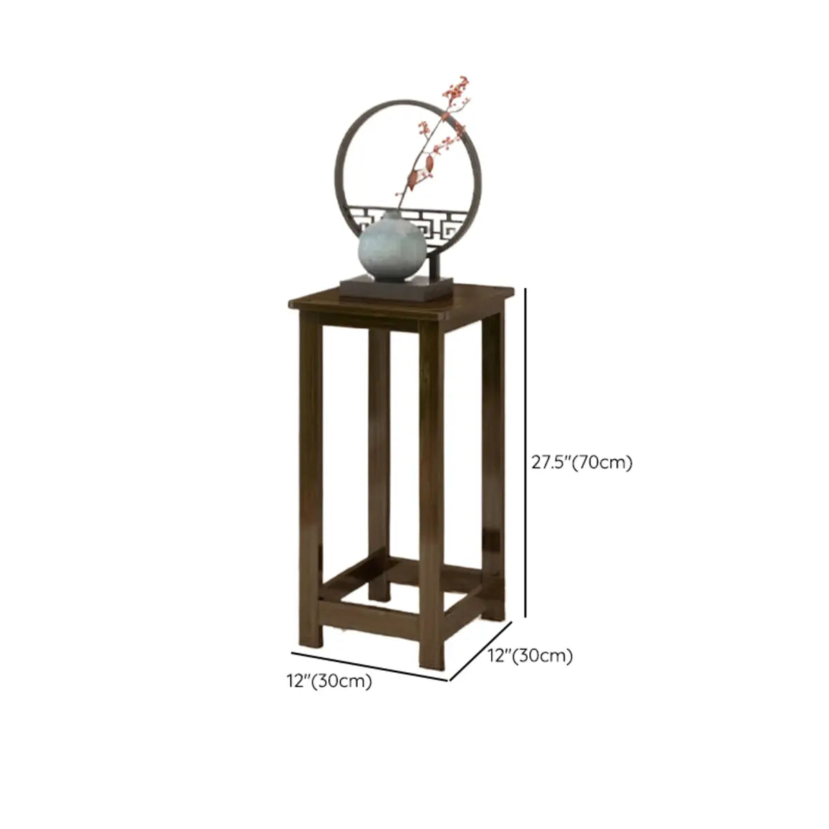 Fashion Square Bamboo Waterproof Brown Plant Stand Image - 18