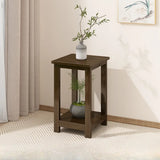 Fashion Square Bamboo Waterproof Brown Plant Stand Image - 9