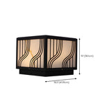 Fashion Square Line Decor Metal Outdoor Lamp Black Image - 15