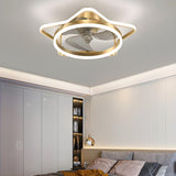 Fashionable 3-Blade Star Metal Ceiling Fan with Light Image - 1