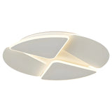 Fashionable Bedroom White Geometric Flush Mount Light Image - 5