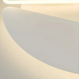 Fashionable Bedroom White Geometric Flush Mount Light Image - 7