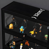 Fashionable Black Bamboo Clear Figure Display Cabinet Image - 14