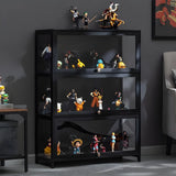 Fashionable Black Bamboo Clear Figure Display Cabinet Image - 18