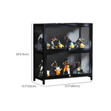 Fashionable Black Bamboo Clear Figure Display Cabinet Image - 34