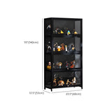 Fashionable Black Bamboo Clear Figure Display Cabinet Image - 40