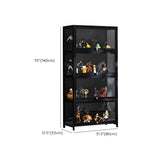 Fashionable Black Bamboo Clear Figure Display Cabinet Image - 42