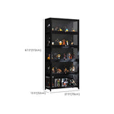 Fashionable Black Bamboo Clear Figure Display Cabinet Image - 44