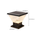 Fashionable Conical Glass Geometric Outdoor Post Lamp Image - 14