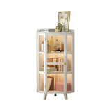 Fashionable Diamond Bamboo Corner Display Cabinets Image - 10