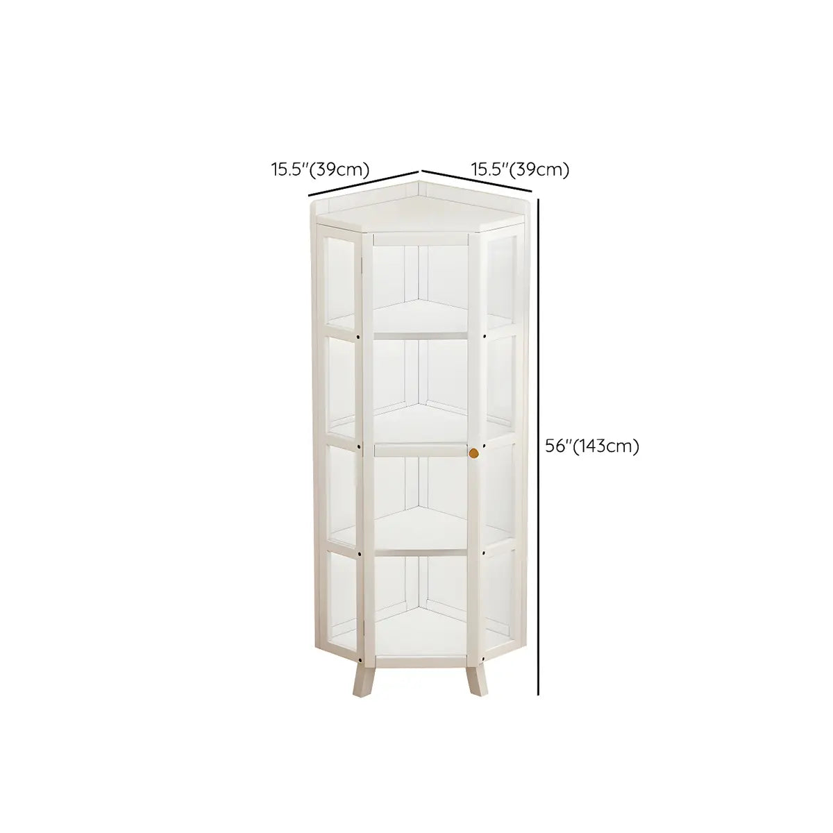 Fashionable Diamond Bamboo Corner Display Cabinets 