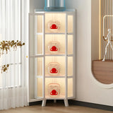 Fashionable Diamond Bamboo Corner Display Cabinets Image - 3