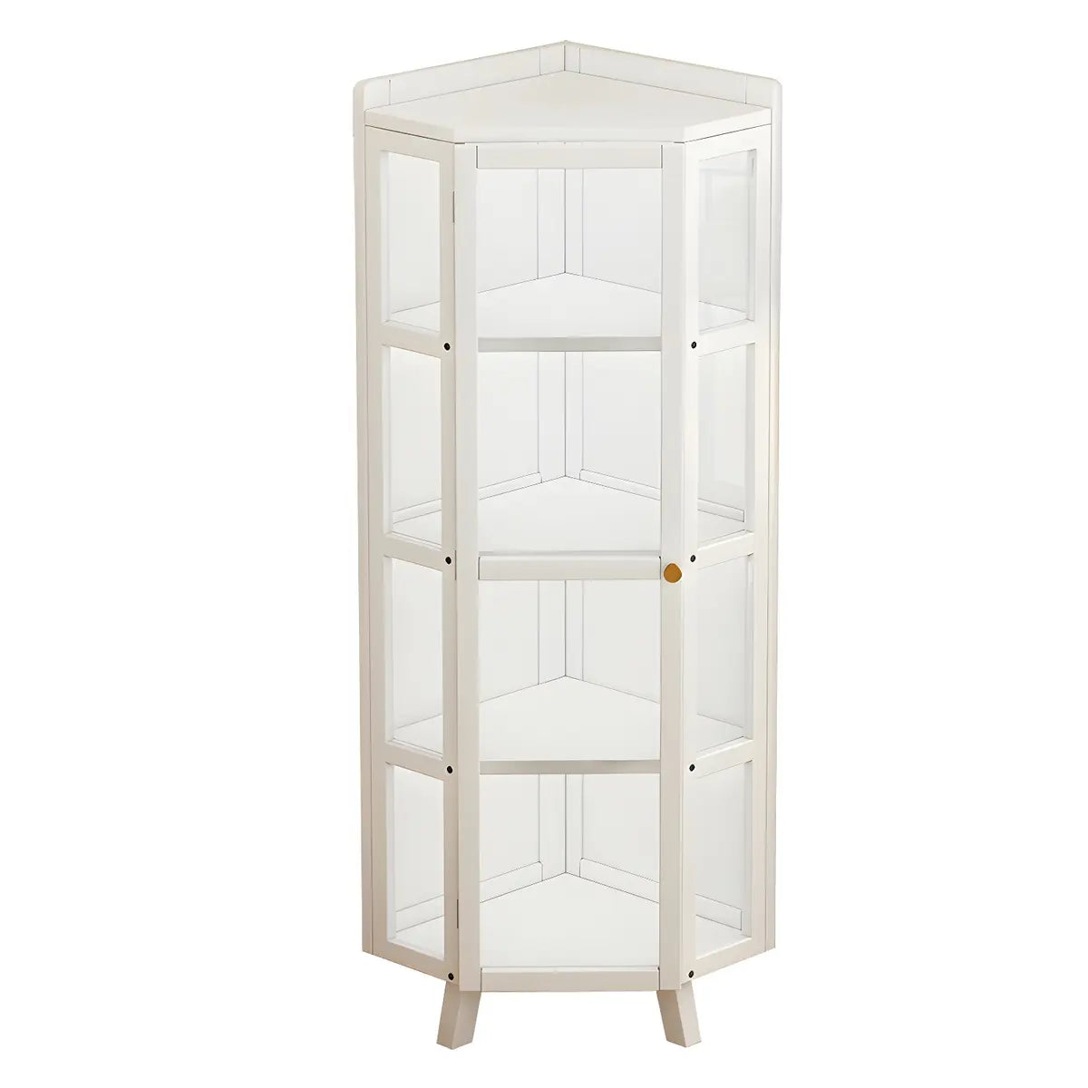 Fashionable Diamond Bamboo Corner Display Cabinets Image - 5