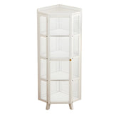 Fashionable Diamond Bamboo Corner Display Cabinets Image - 5