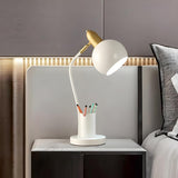 Fashionable Macaron Metal Base Modern Dome Table Lamp Image - 4