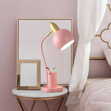 Fashionable Macaron Metal Base Modern Dome Table Lamp Image - 6