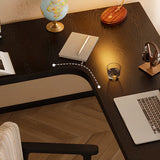 Fashionable Return Black Wooden L-Shape Writing Desk Image - 13