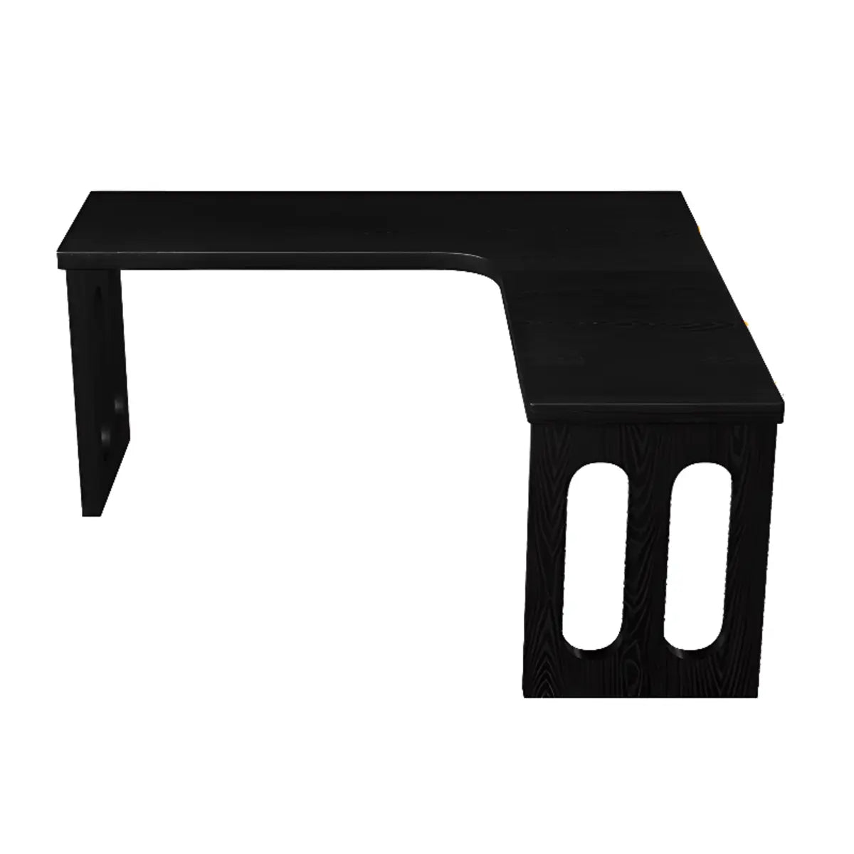 Fashionable Return Black Wooden L-Shape Writing Desk Image - 14