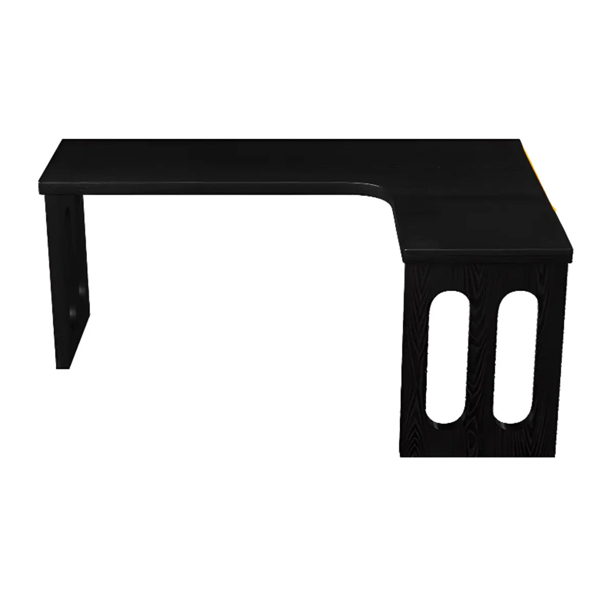 Fashionable Return Black Wooden L-Shape Writing Desk Image - 15