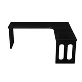 Fashionable Return Black Wooden L-Shape Writing Desk Image - 22