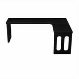 Fashionable Return Black Wooden L-Shape Writing Desk Image - 9