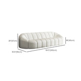 Fashionable White Sherpa Fabric Foam Seat Fill Sofa #size