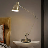 Fashional Silver Bell Shade Metal Study Table Lamp Image - 4