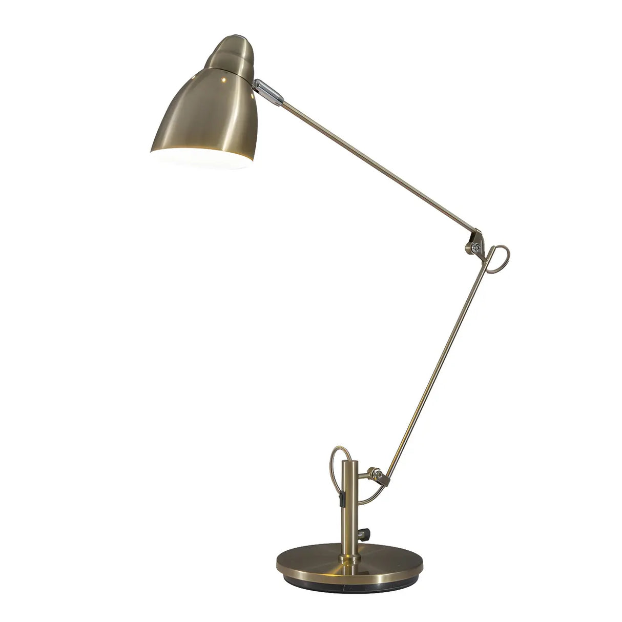 Fashional Silver Bell Shade Metal Study Table Lamp Image - 8