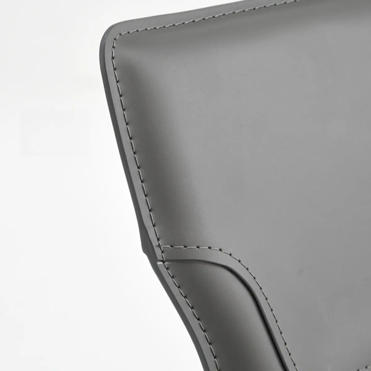 Faux Leather Backrest Felt Foot Pads Dining Chairs Image - 4