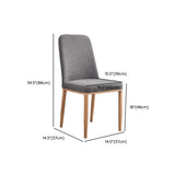 Faux Leather Upholstered Armless Metal Dining Chair Image - 29