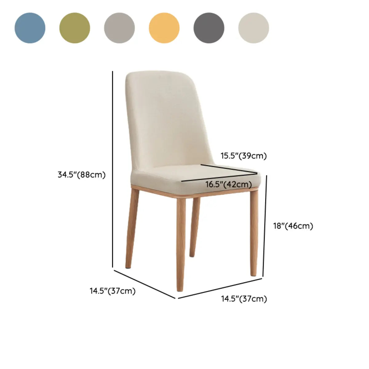 Faux Leather Upholstered Armless Metal Dining Chair Image - 32