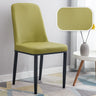 Faux Leather Upholstered Armless Metal Dining Chair Image - 18