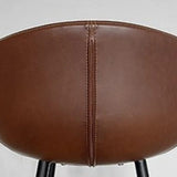 Faux Leather Upholstered Backrest Armless Dining Chair Image - 12