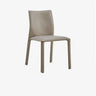 Faux Leather Upholstered Backrest Metal Dining Chair Image - 9