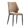 Faux Leather Wingback Metal Standard Dining Chairs Image - 6