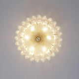 Feather Clear Glass Cylinder Flush Mount Ceiling Light Image - 9