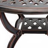 Fixed UV Resistant Metal Frame Outdoor Coffee Table Image - 8