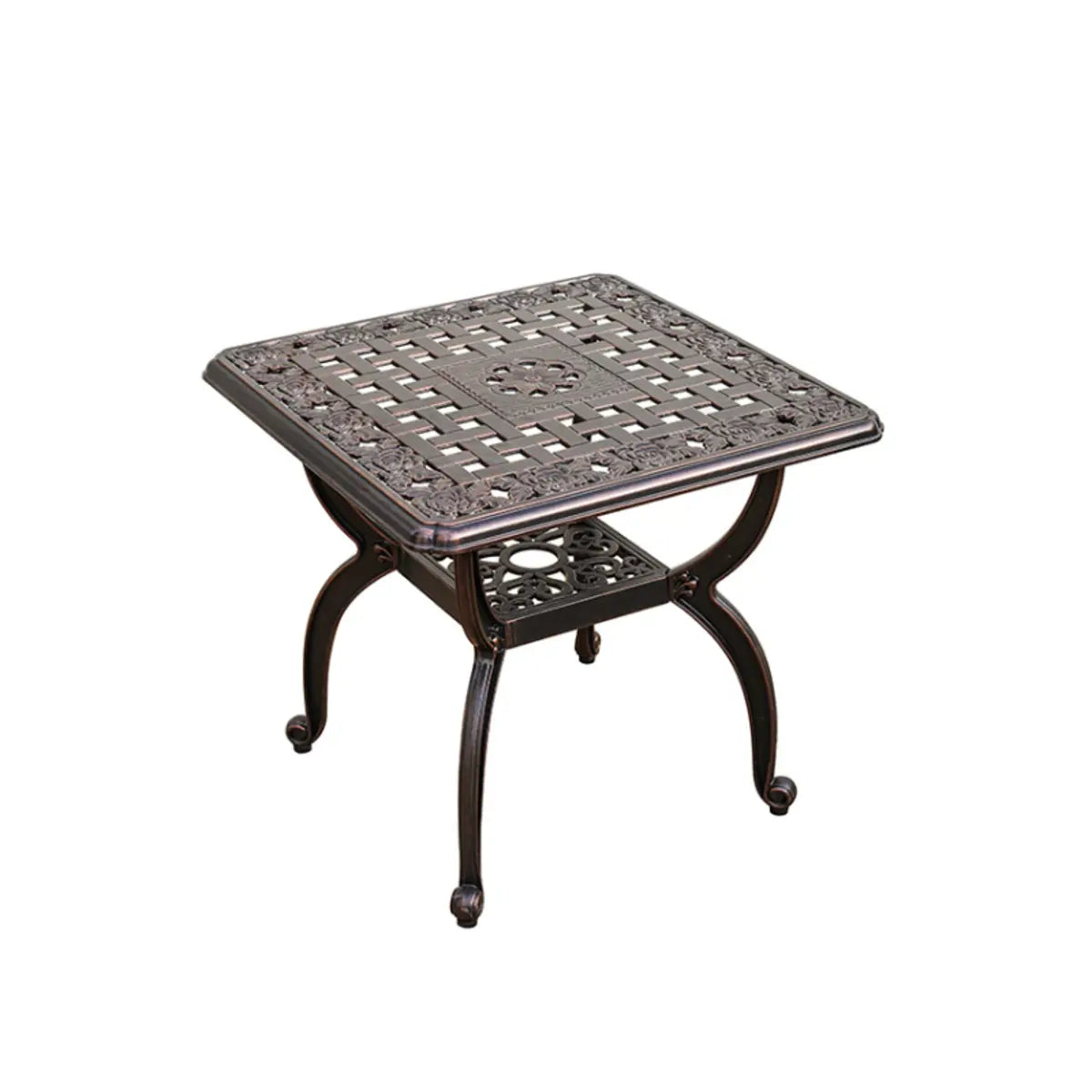 Fixed UV Resistant Metal Frame Outdoor Coffee Table Image - 4