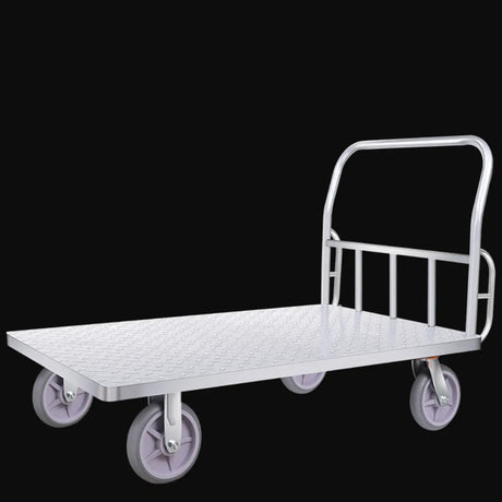 Flat Aluminum Metal Utility Carts with Four Casters Image - 1