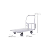 Flat Aluminum Metal Utility Carts with Four Casters #size