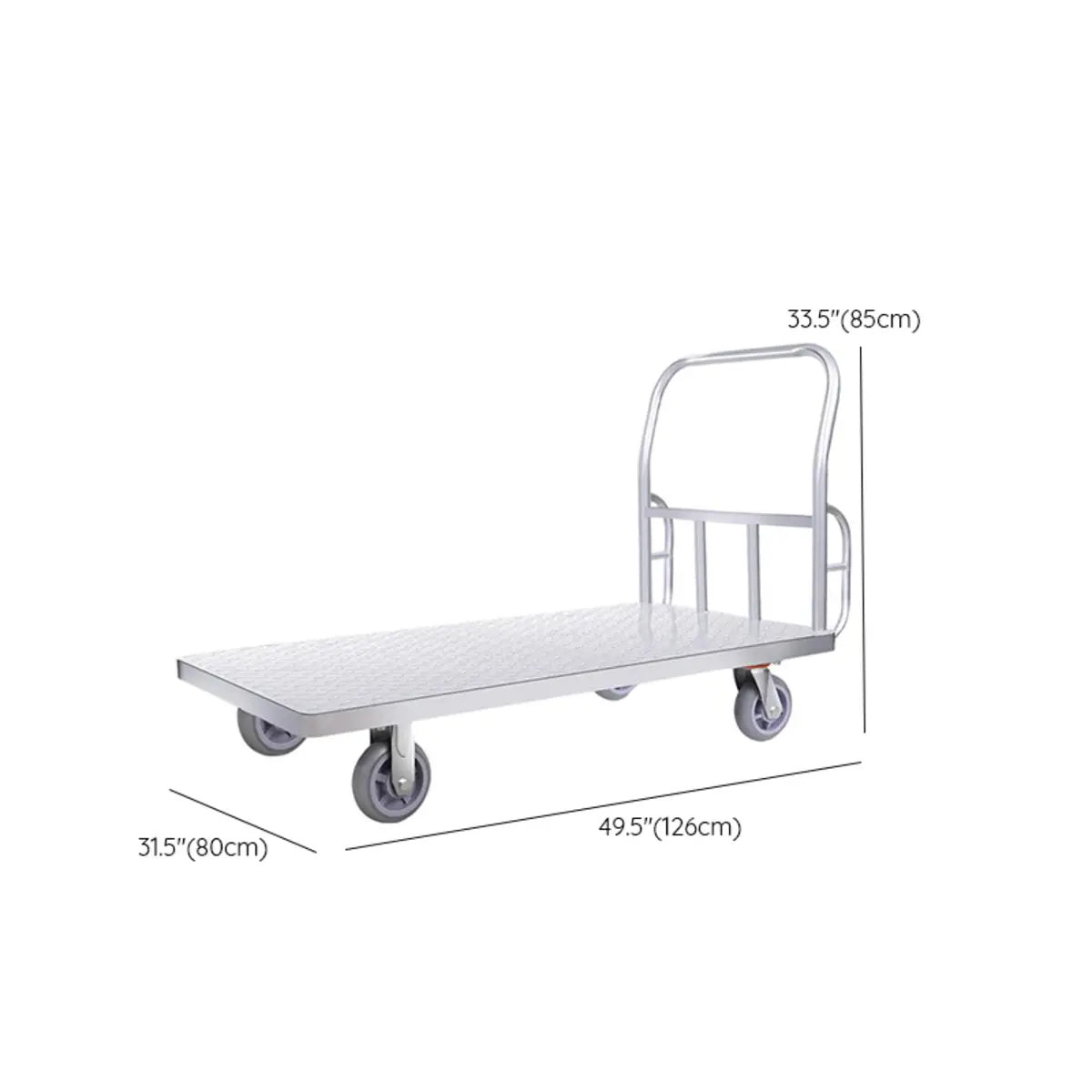 Flat Aluminum Metal Utility Carts with Four Casters Image - 15