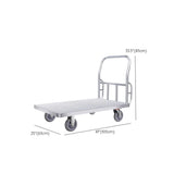 Flat Aluminum Metal Utility Carts with Four Casters Image - 16